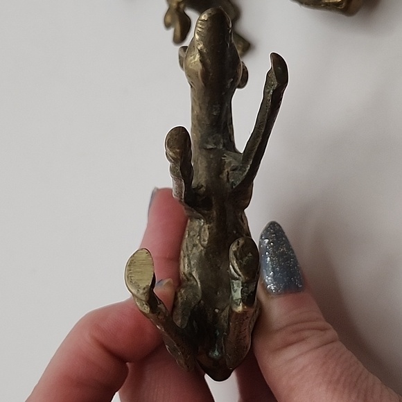 Vintage Brass Deer 3 Count 6" 4" & 3" - Picture 8 of 13